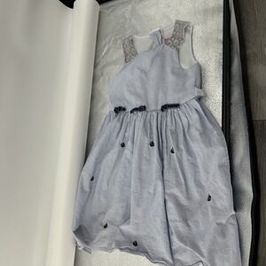 Good Lad Girl Dress Blue & White Sailboat  Size 6x